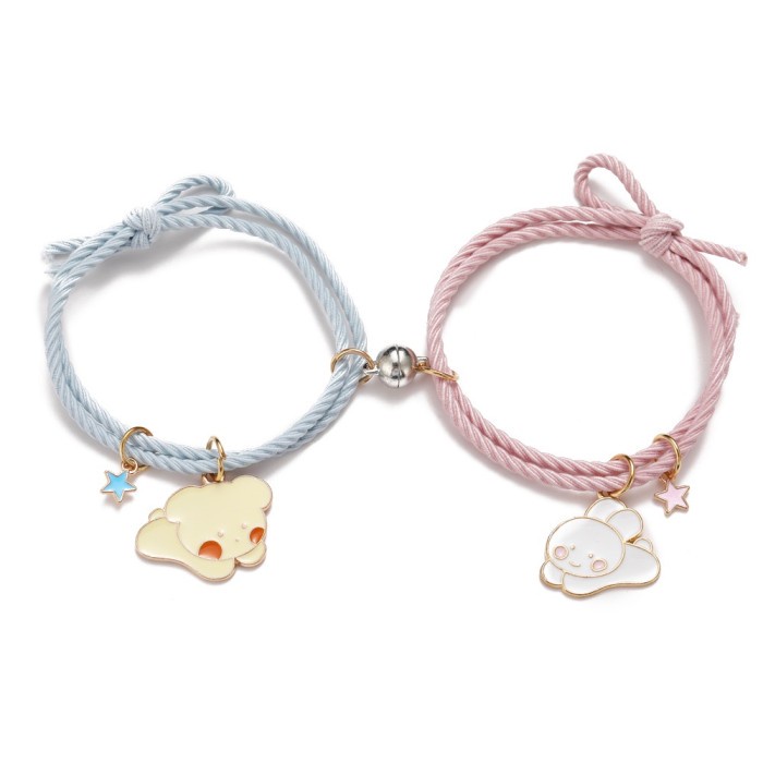 2 Gelang Couple Magnet Sahabat Best friend Anak Cewek Bear Kembaran