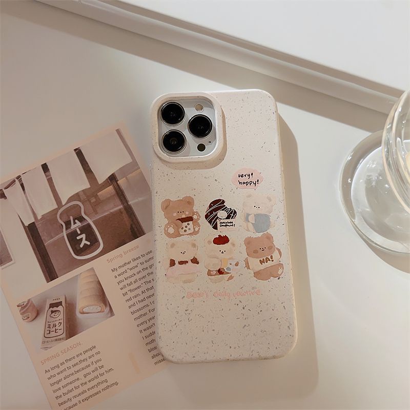 Cocok Untuk Iphone14 Pro Max iPhone Phone Case Ramah Lingkungan Degradable Phone Case Kamera Perlindungan Tahan Guncangan Kompatibel Dengan iPhone 13 13pro 13prm iPhone 11 7Plus 8Plus Xr XS 12 Pro Max Casing Ponsel