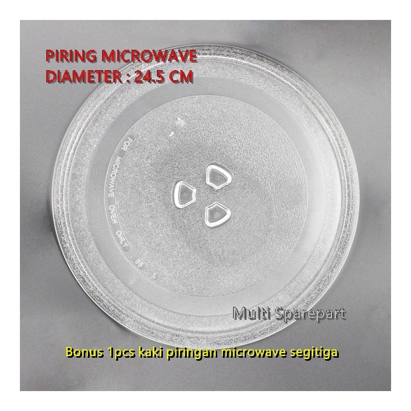 Piring MICROWAVE Diameter 24,5 cm Piringan Tatakan Oven Universal Tebal Import