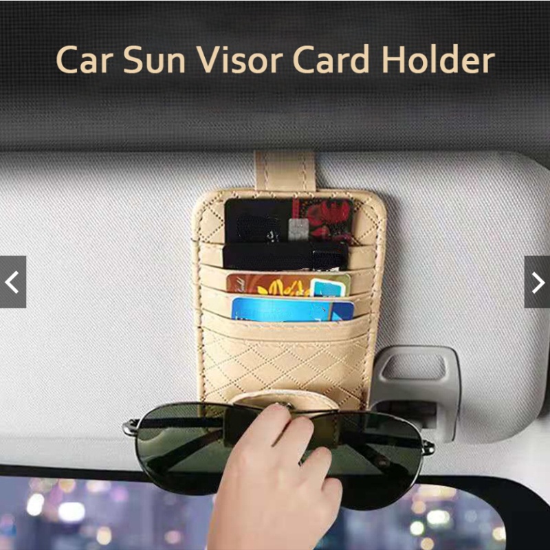 1pcs/tempat Kacamata Mobil Car Glasses Holder Case Car Multifungsi Sun Visor Ticket and Business Card Holder Organizer