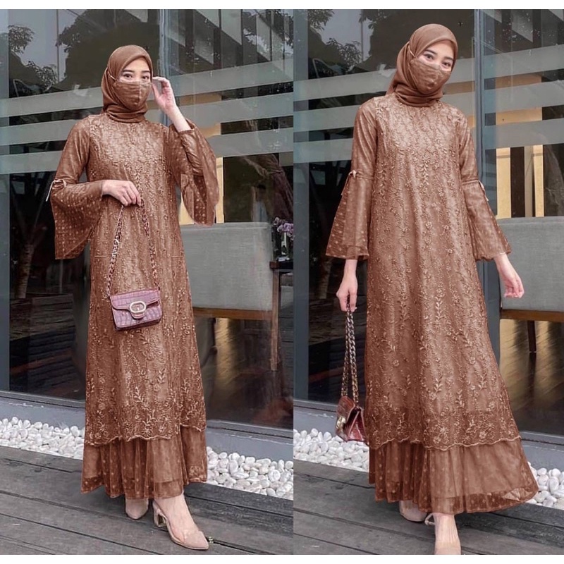 (ALT) MAXI GELA TILE MUTIARA S M L XL XXL / MAXI KONDANGAN / MAXI TILE KOMBI ONDE TUTUL / GAMIS KOND