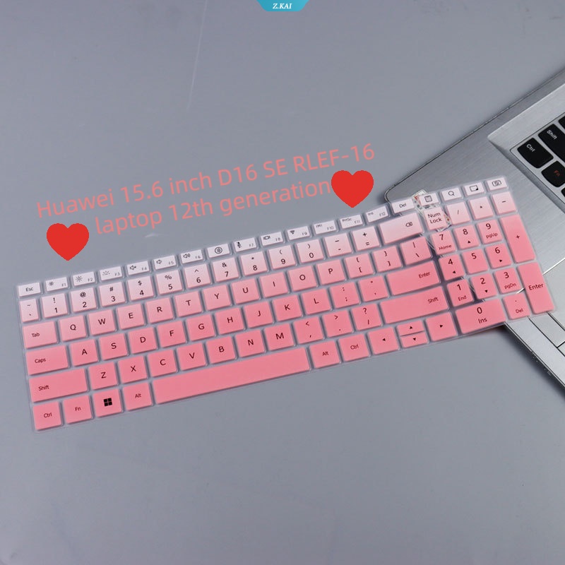 Cover Keyboard Laptop Dapat Dicuci Dan Dilepas Untuk Huawei 15.6 Inch D16 SE RLEF-16 Laptop Generasi 12 Silikon Perlindungan Keyboard Kulit Tahan Debu Film [ZK]