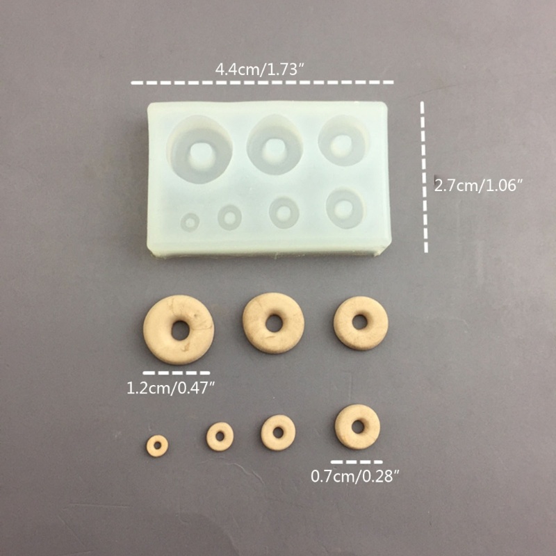 Sa Simulasi Roti Biskuit-Cetakan Kue Miniatur Donat Cookie Cetakan Silikon DIY Aroma-Lilin Cetakan Kue Dekorasi