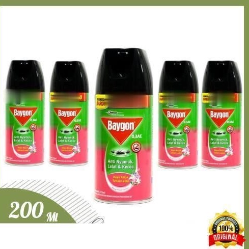 Baygon Aerosol 200Ml Baygon Flower Garden 200 Ml ORIGINAL