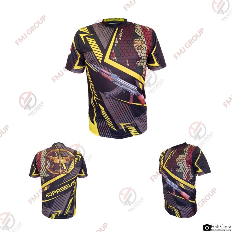 Kaos Dry Fit KOPASSUS / Kaos Jersey KOPASSUS Full Print - DryFit G1