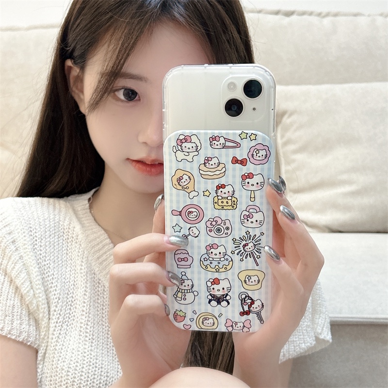 IPHONE Casing Cover Sliding Kartun Hello Kitty Cocok Untuk Iphone14 13 12 11 Pro Max Casing Pelindung Cermin Geser