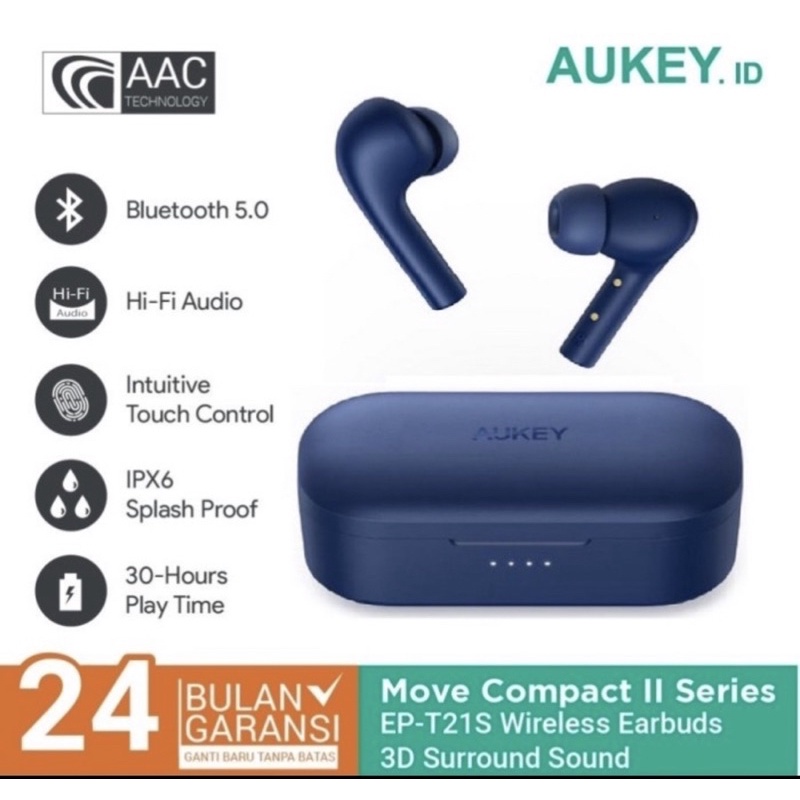 HANDSFREE BLUETOOTH WIRELESS HEADSET AUKEY ORIGINAL TO SMART OPEN & CONNECT BLUETTOT 30