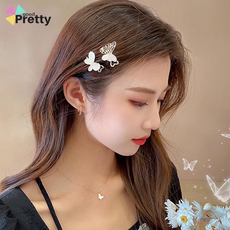 Kupu-kupu Klip Kecil Sisi Indah Rambut Klip Fringe Klip High-End Aksesori Rambut Hiasan Kepala - PD