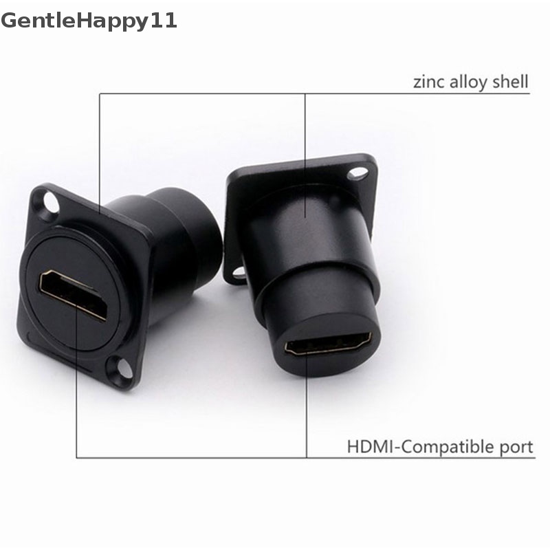 Gentlehappy Konektor Sasis Tipe D Female Socket Konektor Dipasang Panel HDMI-Kompatibel id