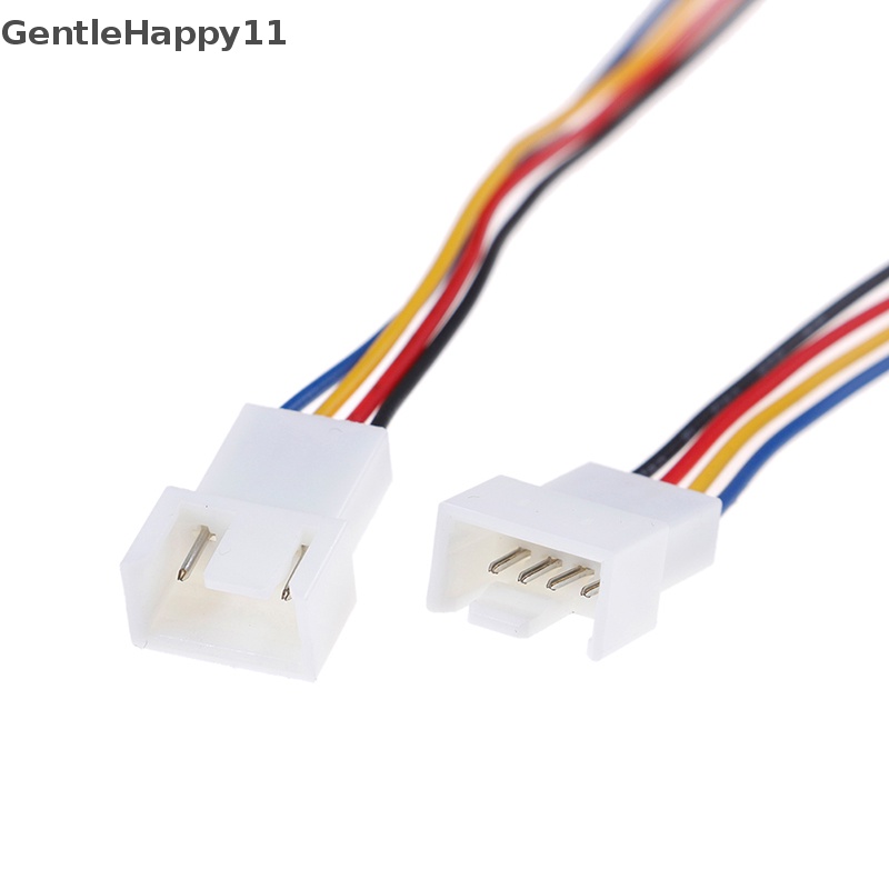 Gentlehappy 2Pcs Universal Kecil 4pin Ke 3pin 4pin Kipas PWM Konektor Kabel Ekstensi id