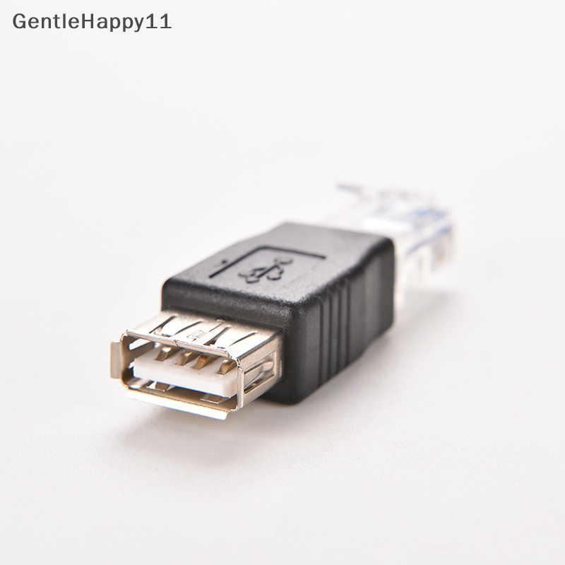 Gentlehappy RJ45 Male to USB AF A Female Adapter Socket LAN Jaringan Ethernet Router Plug id