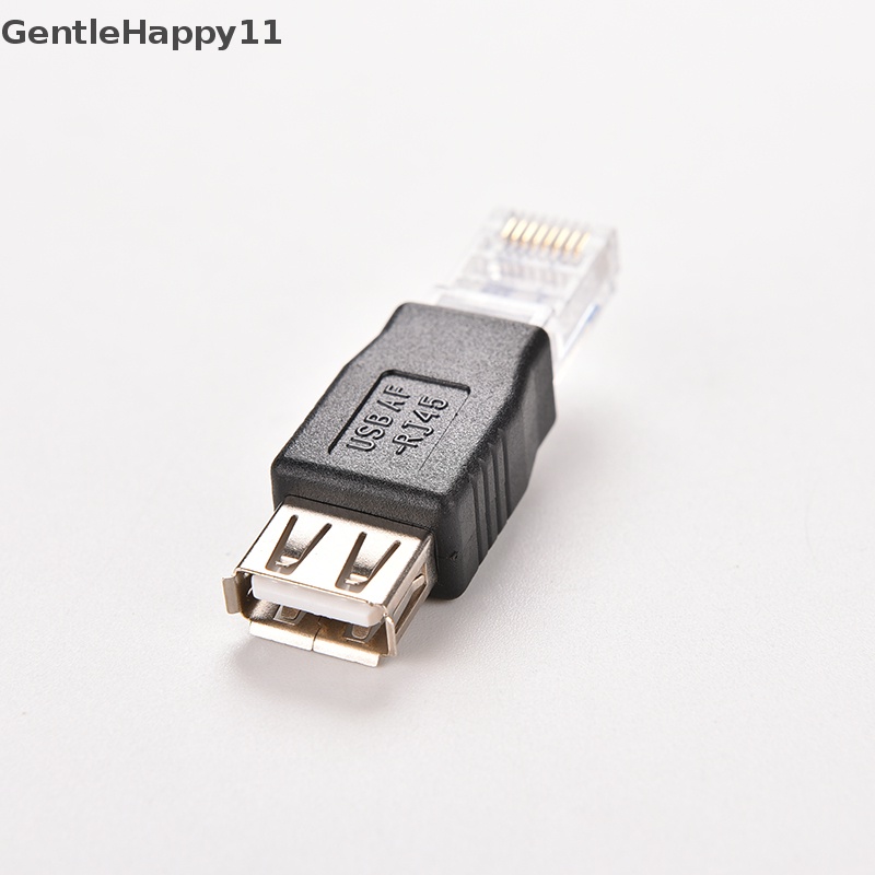 Gentlehappy RJ45 Male to USB AF A Female Adapter Socket LAN Jaringan Ethernet Router Plug id