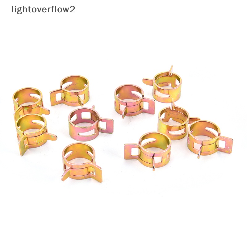 [lightoverflow2] 10pcs/set Klip Pipa Pegas Minyak Air Tabung Klem Spring Band Type Fastener [ID]