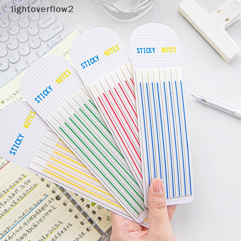 [lightoverflow2] 160lembar Transparan Neon Indeks Tab Bendera Sticky Notes Pads Clear Notepad Waterproof Memo Pad Alat Tulis Kantor Sekolah [ID]