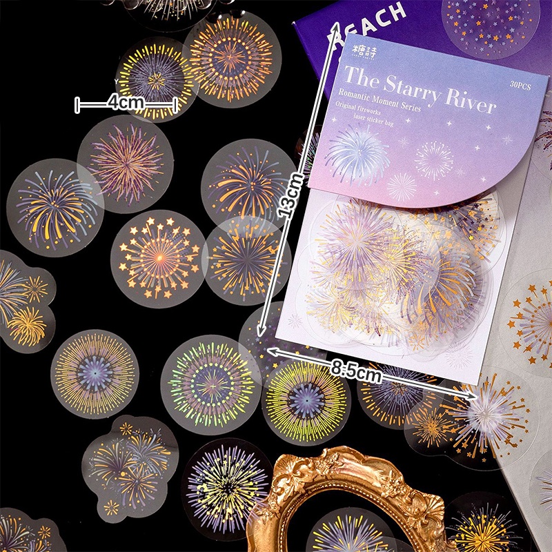 [lightoverflow2] 30pcs Seri Moment Romantis Stiker Hias Pack Splendid Scrapbooking Label Diary Phone Journal Stickers [ID]