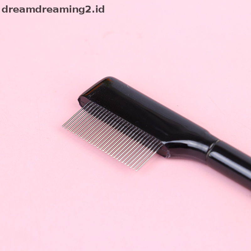 (drea) 1pcs Steel Sikat Ekstensi Sisir Alis Bulu Mata Sisir Logam Makeup Brushes Alat//