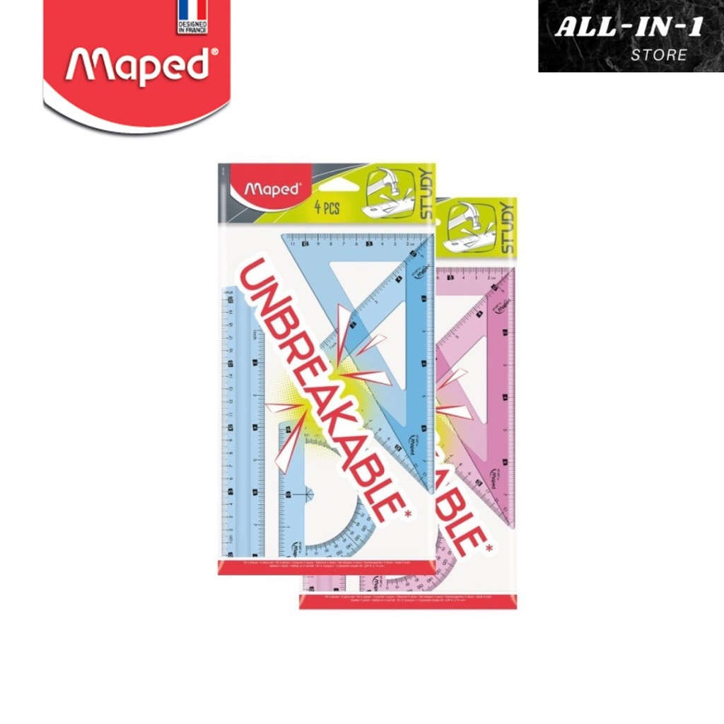 

Maped Penggaris Study Unbreakable Medium Set 4