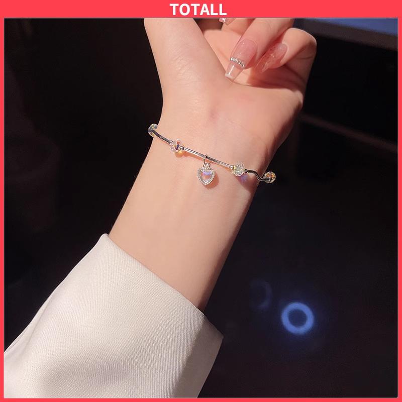 COD Gelang Mutiara Opal Bentuk Ekor Ikan Warna Silver Untuk Hadiah-Totall