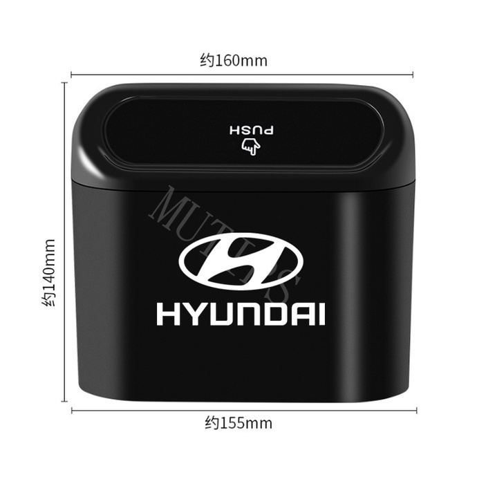 Hyundai Tempat Sampah Mini Portable Mobil Gantung Tutup Flip Dustbin Back Seat Waterproof ABS Storage Box Organizer Untuk Grand i10 Kona Tucson Creta Stargazer Ioniq Aksen Palisade H1