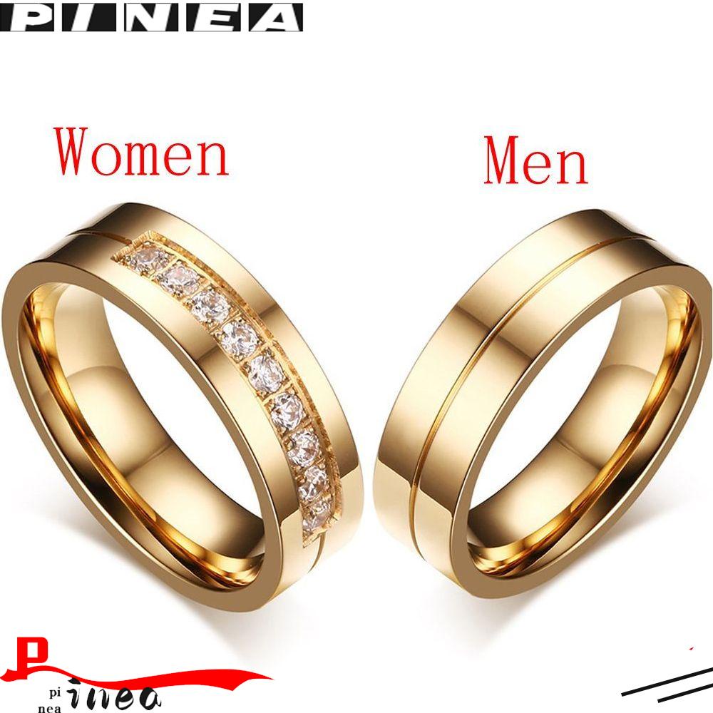 Cincin Band Kawin Nanas Wanita Pria Pasangan Love Stainless Steel
