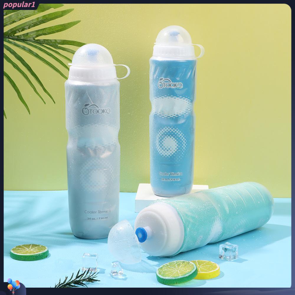 Populer 750ML Botol Olahraga Travel Gym Dual Layer Thermal Menjaga Bening BPA Free Sport Cup