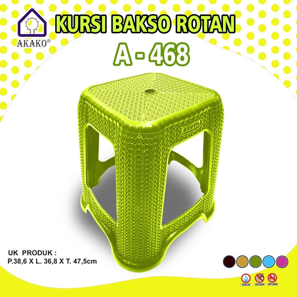 KURSI ROTAN BASO AKAKO JUMBO A-468 KURSI SANTAI KURSI PLASTIK KURSI BASO KURSI MAKAN BANGKU PLASTIK