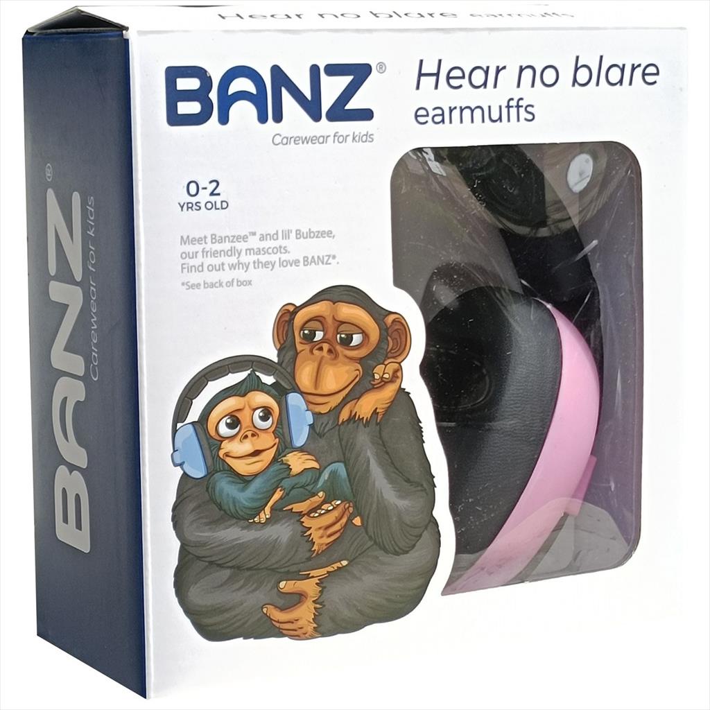 BANZ Baby Earmuffs Pink 0 - 2 years Penutup Telinga Bayi