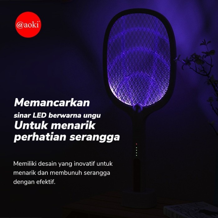 Raket Nyamuk Insect Killer Aoki Dapat Digantung 2 In 1 Ak893STermurah