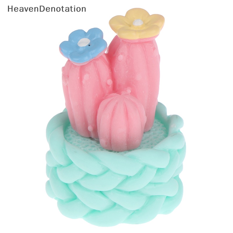 [HeavenDenotation] 1pc Resin Mobil Kaktus Pot Kelinci Ornamen Aksesoris Konsol Tengah Otomatis HDV