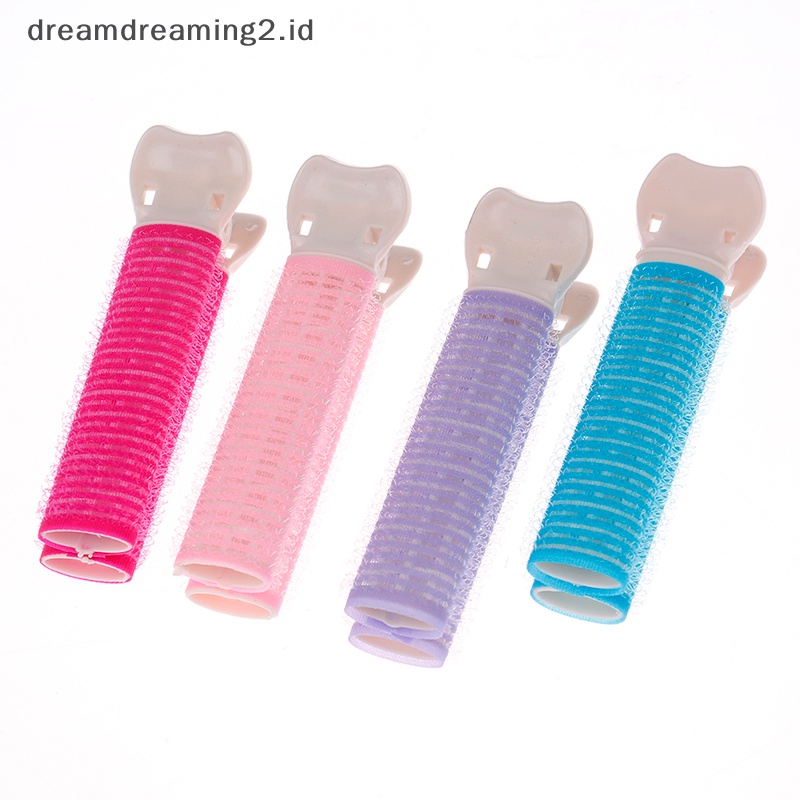 (drea) 2pcs Hair Curler Clip Self Grip Volume Rambut Akar Berbulu Klip Rambut Keriting Klip//