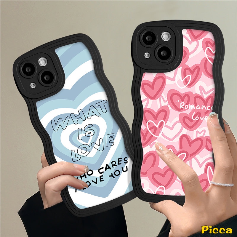 Casing Untuk Redmi Note10 10s 9s 9 11s 8 11 Pro Max Redmi 9A 12C 10A A1+10 9 A1 10C 9C NFC 9T Mi 11T Pro POCO M3 X3 NFC Pro Gradient Art Love Heart Wavy Edge Soft Casing Belakang Tpu