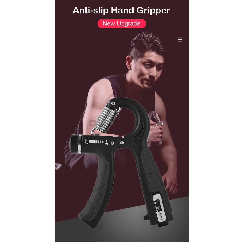 (Dalam Stok, Dikirim Dari Jakarta)Outtobe handgrip adjustable 5-60 KG alat latihan otot/penguat tangan adjustable spring portable pelatih otot lengan handgrip olahraga tangan