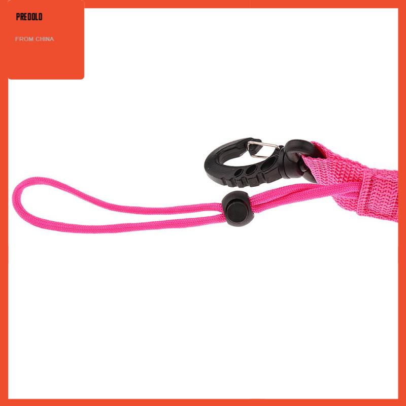 [Predolo] Scuba Diving Elastis PU Coil Spring Torch Lanyard Klip Pelepas Cepat Hitam