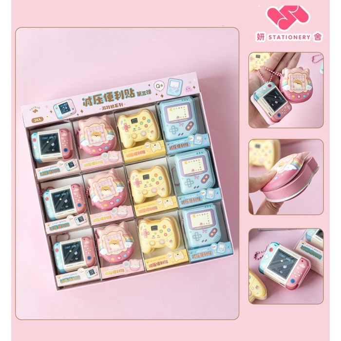 [LOGU] Mini memo book gantungan kunci sticky note squishy, Buku squishy kecil