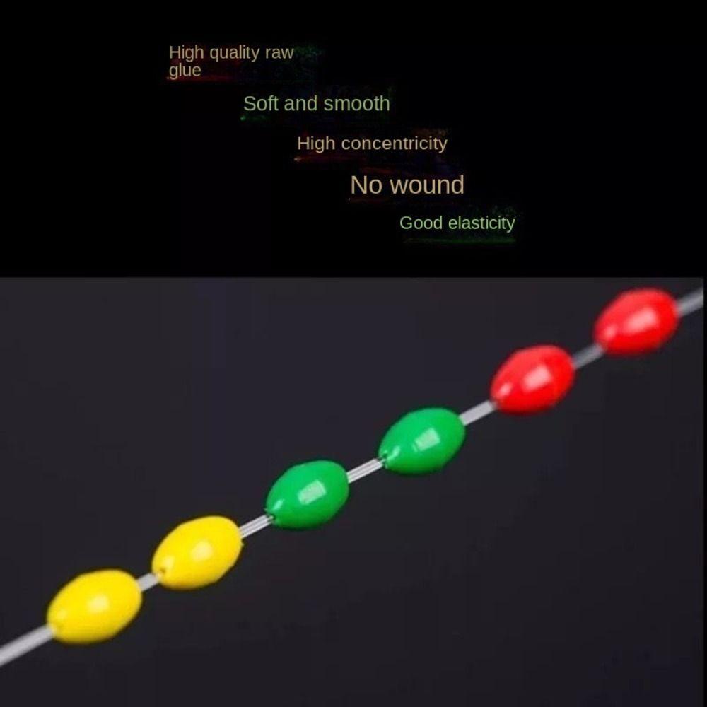 AUGUSTINA Pelampung Oval Agustina 600pcs 600pcs 100group Anti Slip Mancing Floating Beans Pelampung Karet Mancing Stopper Pelampung Bal Pelampung Kacang