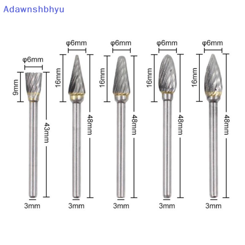 Adhyu Mata Bor Kerja Kayu High Speed Rotary Files Mini Bulat HSS Burr Set Wood ID