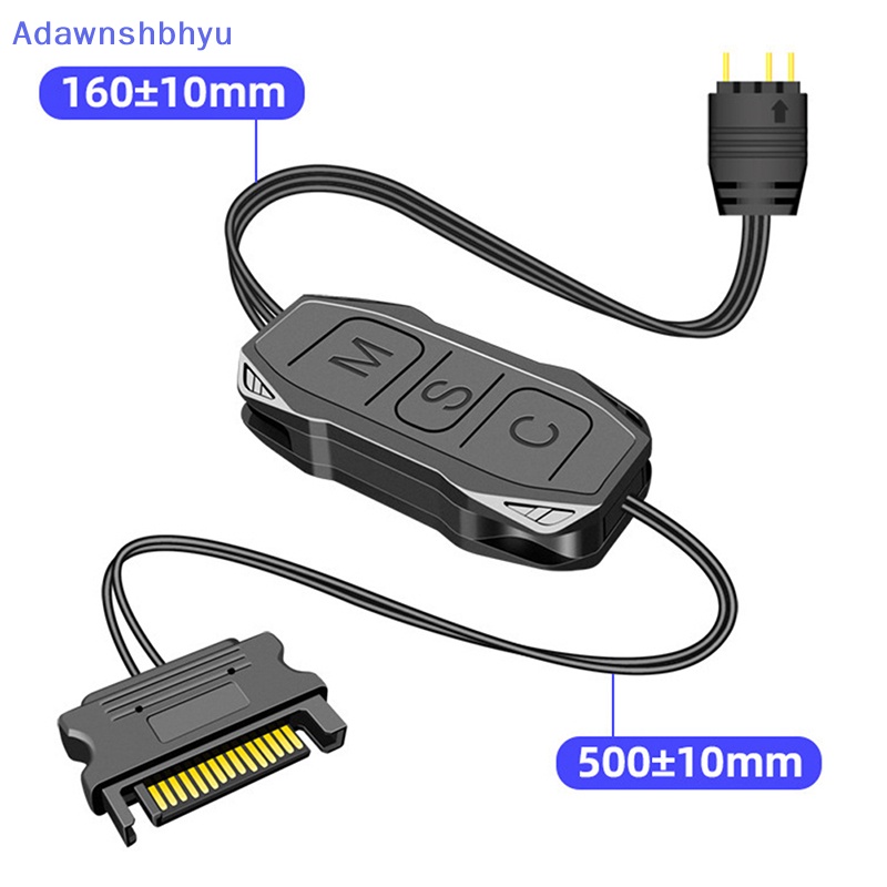 Adhyu ARGB Controller Perpanjang Kompatibilitas Lebar 3pin Ke SATA Pin Controller ID