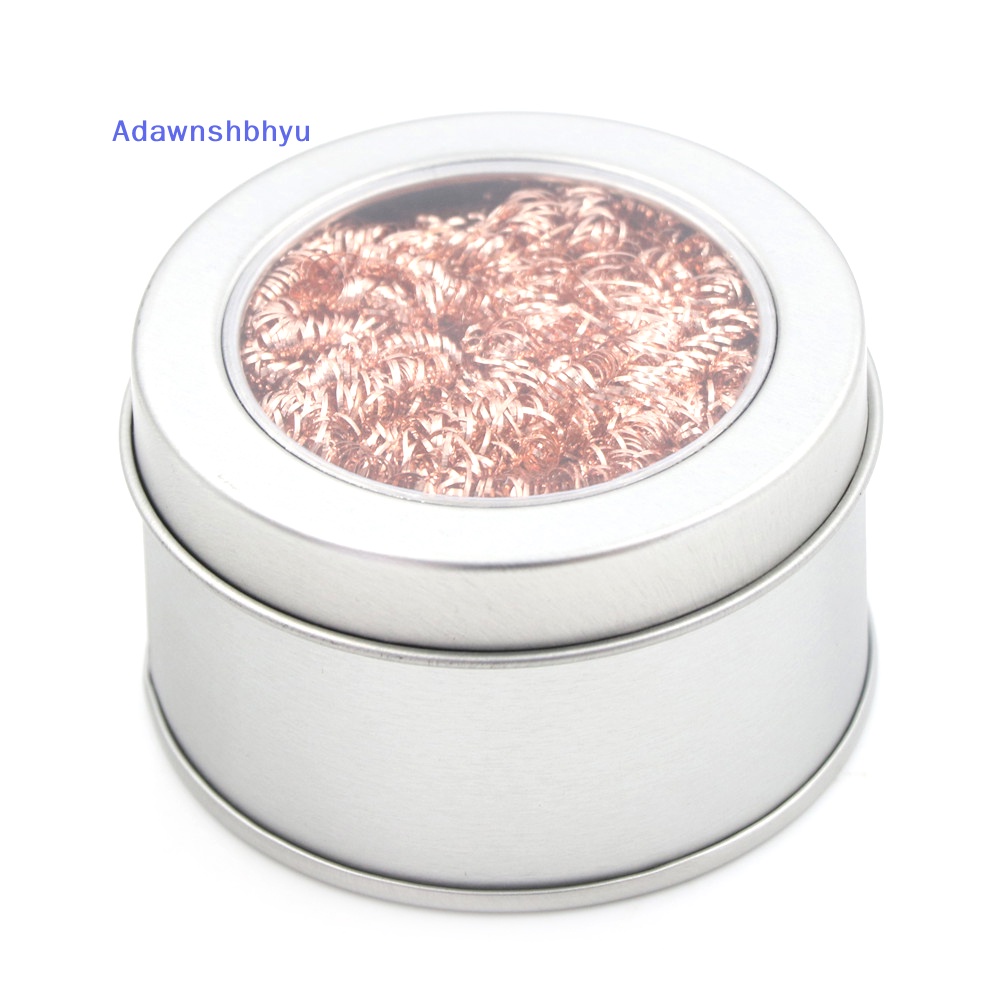 Adhyu Soldering Iron Tip Cleaning Wire Scrubber Cleaner Ball Dengan Kotak Case Metal ID
