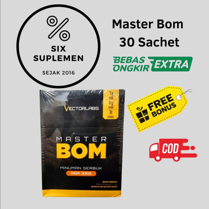 Vectorlabs MasterBom Master Bom (1 BOX 30 Sachet) Pre Workout Bcaa