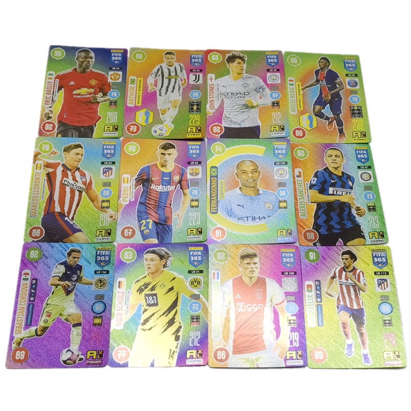 54pcs Kartu Bintang Sepak Bola Warna Mempesona Inggris UEFA Liga Champion LLORIS RONALDO KANTE Fan Game Cards Collection