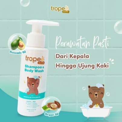 Tropee Bebe - Shampoo &amp; Body Wash (Shampo &amp; Sabun Mandi Anak) Chamomile Body Wash &amp; Almond Body Wash 100ml
