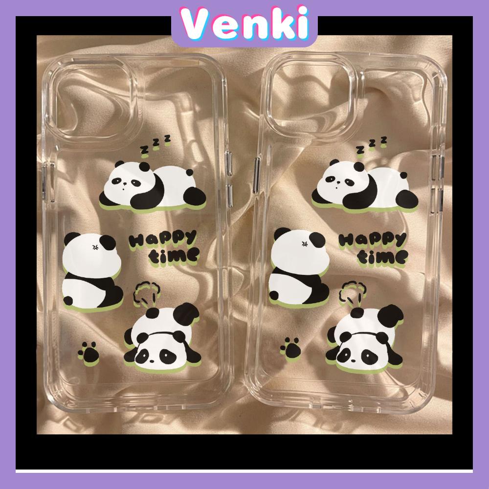 VENKI - For iPhone 11 iPhone Case Clear Big Hole Space Case TPU Soft Shell Shockproof Protection Camera Cute Panda Compatible with iPhone 14 13 Pro max 12 Pro Max 11 xr xs max 7 8