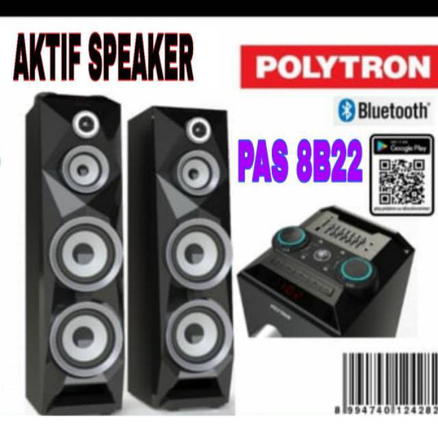 POLYTRON SPEAKER AUDIO PAS 8B22 PAS8B22 USB XBR BLUETOOTH