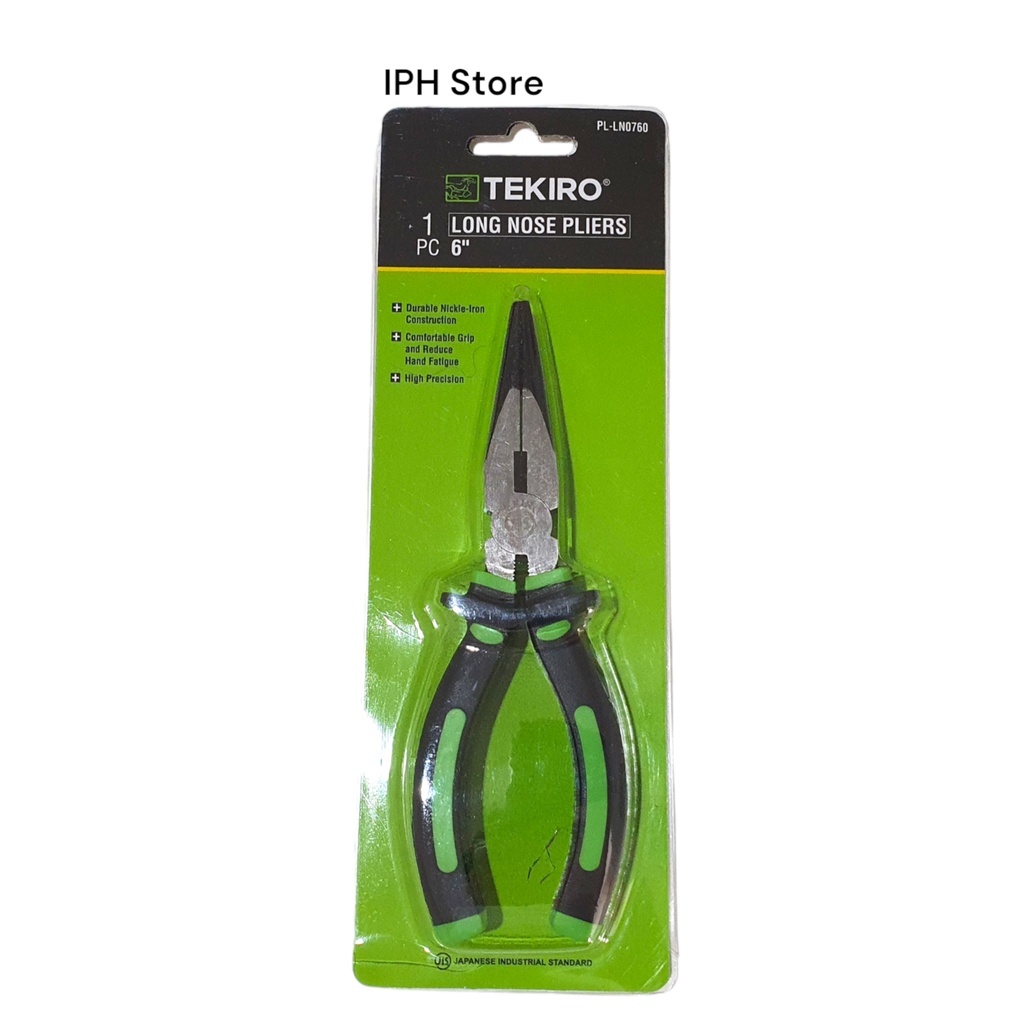 Tang Lancip / Gegep / Long Nose Pliers Tekiro PL LN 0760 (Ukuran 6 Inch)