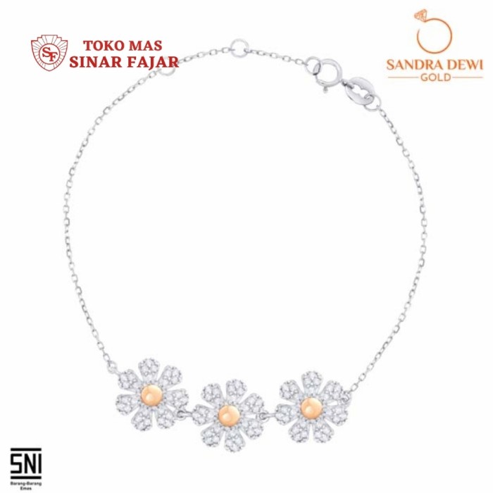 Gelang Sandra Dewi Gold Flower Garden Collection Daisy Series BC200160