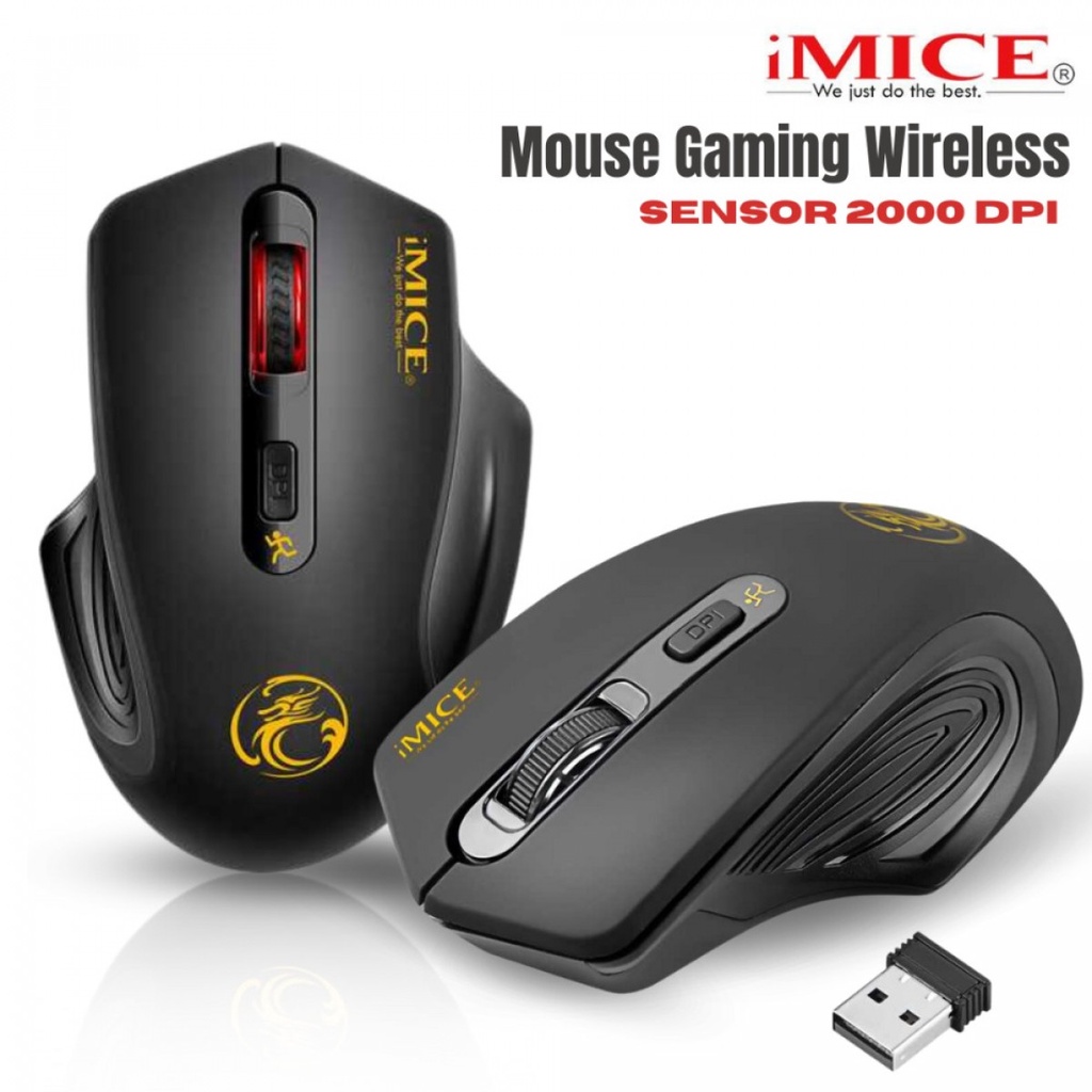 iMICE Mouse Gaming Wireless 2000 DPI - 1800