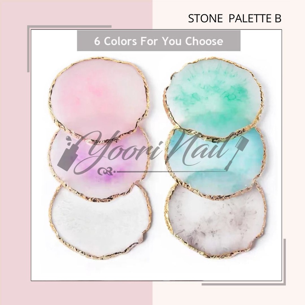 Stone palette B nail art palet mixing painting display kuku nail mix