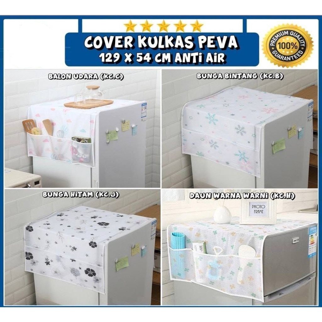 Taplak Kulkas Cover Kulkas Alas Kulkas Waterproof Aesthetic Anti Air Kain 2 Pintu 1 Pintu Sarung Penutup Kulkas Karakter