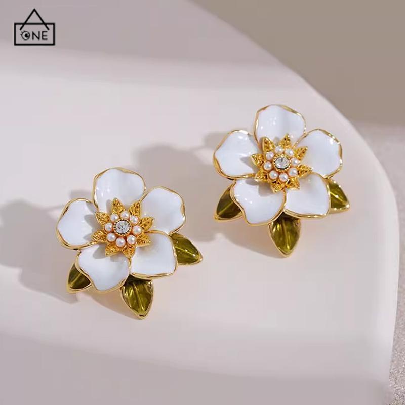 COD❤️Anting Tusuk Motif Bunga Gaya Korea Fashion Untuk Wanita-A.one