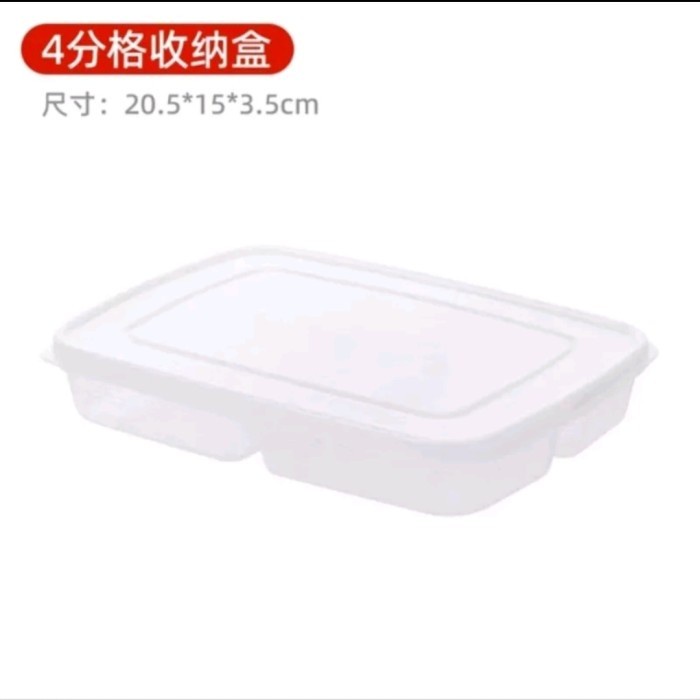 Food Storage 4 Sekat Tempat Penyimpanan Kotak Makanan/Lunchbox Bekal